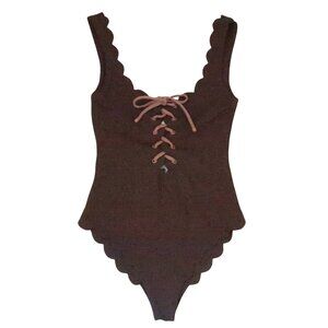 MARYSIA lace up one piece Palm Spring swimsuit XS